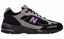 New Balance Stray Rats x 991 Made in England Shoes Mens Black Purple IB9707-317